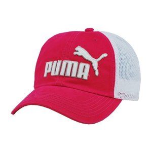 Puma Frat Girl Snapback Hat Hot Pink White Mesh On